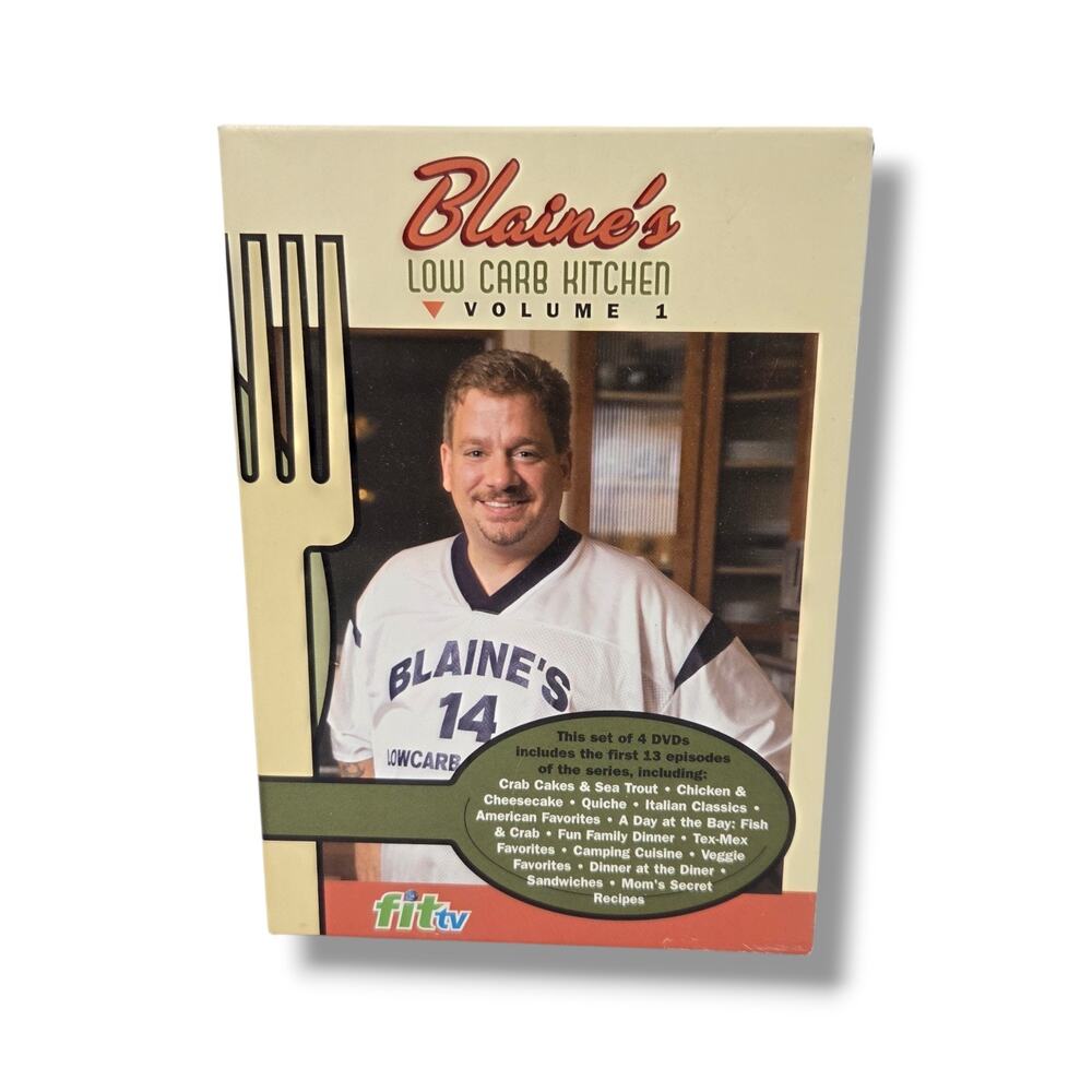Blaines Low Carb Kitchen Volume 1 Set of 4 DVDs FitTV Healthy Recipes Cooking